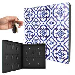 Elegant Patterns Wall Mounted Key Cabinet, Blue Box For Home, Geometric Backgrounds & Patterns, Lovers Of Detail