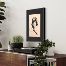 Aretha Franklin Scroll Saw Portrait Baltic Birch Wood Art - thumbnail 2