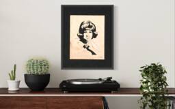 Aretha Franklin Scroll Saw Portrait Baltic Birch Wood Art - thumbnail 1