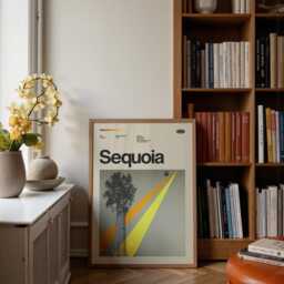 Sequoia National Park Mid-Century Travel Poster, Abstract Minimalist Art Print, California Poster - thumbnail 2