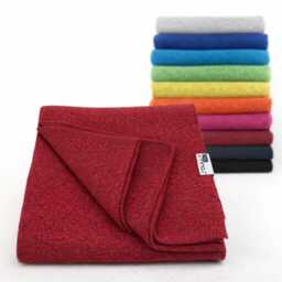 Red Throw Blanket - Cotton Couch Sofa Cover Large Woven 130x210 Recycled Boho Home Decor - thumbnail 1