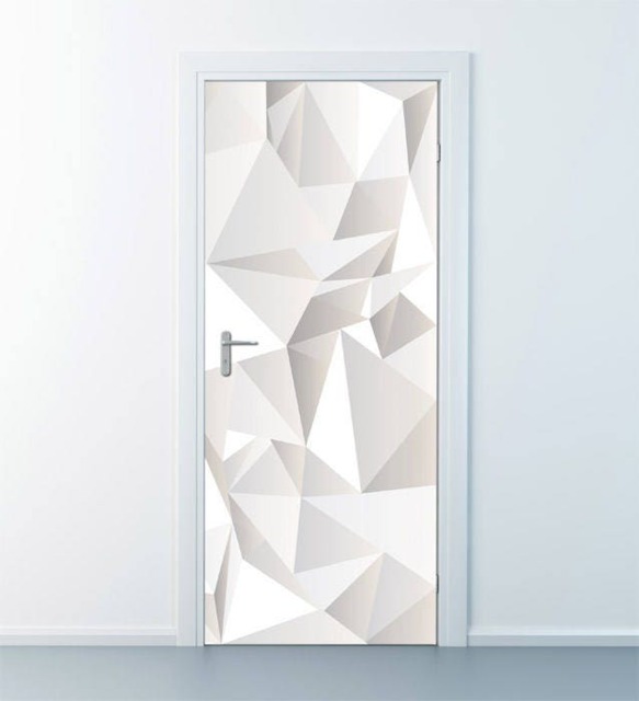 Origami Wall Decal, Sticker, Paper Door Decor, Modern Abstract Mural, Home Cover Wrap - image 1
