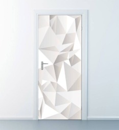 Origami Wall Decal, Sticker, Paper Door Decor, Modern Abstract Mural, Home Cover Wrap - thumbnail 1