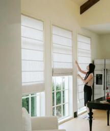 85 Colors Custom Roman Shades With Chain Mechanism, True White Shade, Window Treatment, Blinds Trim