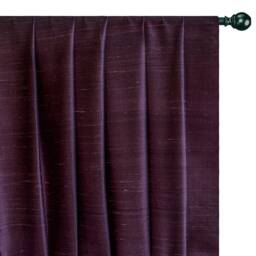 Dark Wine Silk Dupioni Curtain Panels - Rod Pocket, Grommet, Box Pleat, Three Pinch Tab Top & Plain Ring Top - thumbnail 1