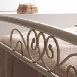 Metal Bed Frame 140x200 160x200 Lia - Handmade Wrought Iron Country Style Lifetime Guarantee - thumbnail 2