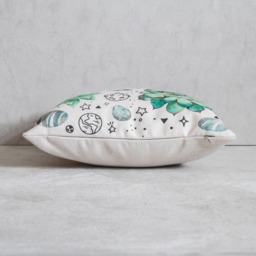 Cactus Pillow Cover, Succulent Flower Space Planet Throw Pillow, Decorative Cushion Christmas Gift Idea - thumbnail 3