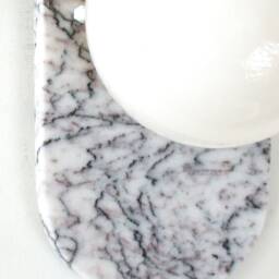 Lilac White Marble Oval Sconce Light Vanity & Opal Glass Globe Lamp Bathroom Fixture Kitchen - thumbnail 4