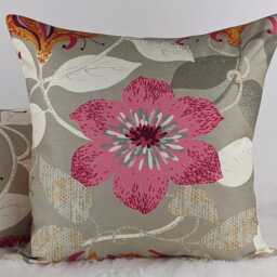 Lonicera Villa Nova Carmine Beige Orange Designer Fabric Handmade Cushion Cover Country Home Throw For Couch Sofa Statement - thumbnail 2
