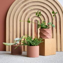Set Of 3 Pink Terracotta Indoor Planters - thumbnail 3