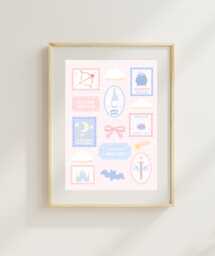 Bat Boys Stamp Art Print - Night Court Poster Romantasy Fantasy Reader - thumbnail 1