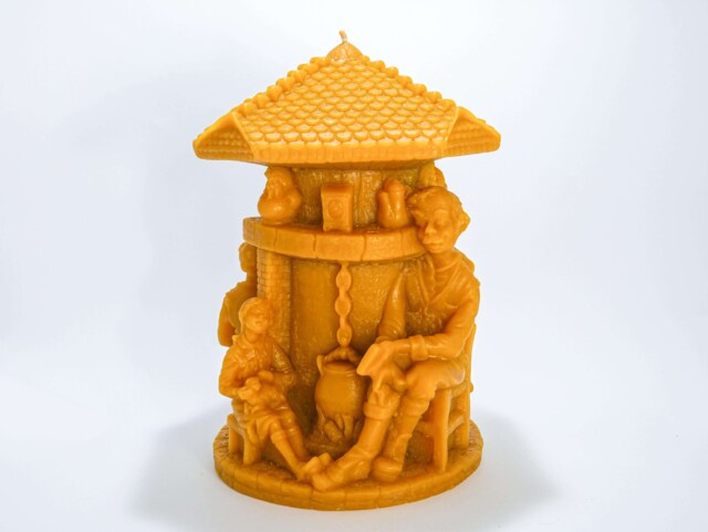 Vintage Victorian Beeswax Candle - Collectible Figural Candle, 5.5 lbs - image 1