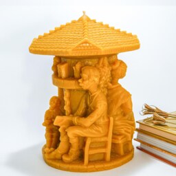 Vintage Victorian Beeswax Candle - Collectible Figural Candle, 5.5 lbs - thumbnail 2