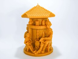 Vintage Victorian Beeswax Candle - Collectible Figural Candle, 5.5 lbs - thumbnail 1
