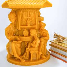 Vintage Victorian Beeswax Candle - Collectible Figural Candle, 5.5 lbs - thumbnail 3