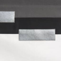 Modern Geometric Valance, Kitchen Grey White Black Silver Cotton Rod Pocket Curtain, Custom Color Block Valence For Window Topper - thumbnail 2