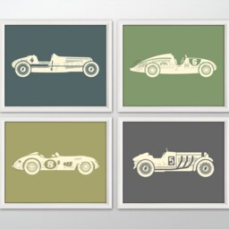 Retro Race Car - Automotive Decor, Transportation Race Car Birthday - thumbnail 3