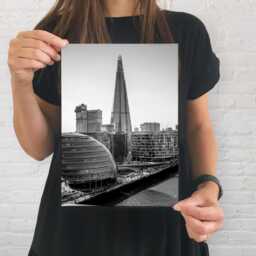 Black & White Set Of 6 Unframed London City Poster Prints For Home Wall Art Decor Modern Monochrome Big Ben Battersea Tower Bridge - thumbnail 3