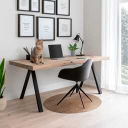 Wooden Texture Office Chair Floor Protector, Brown Desk Mat, Vinyl Gaming Mat