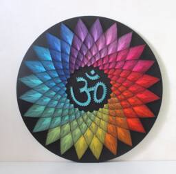 string Art Mandala Om Sahasrara , Sacred Geometry Home, Meditation, Wall Decor 3D , Spiritual Yoga Art, Best Interior Design New Age - thumbnail 1