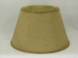 Lamp Shade, 16 Inch, Washer, Boulette, Natural Burlap - thumbnail 1