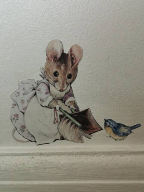 Mrs. Tittlemouse Fabric Wall Decal Beatrix Potter Nursery Art - image 1