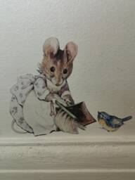 Mrs. Tittlemouse Fabric Wall Decal Beatrix Potter Nursery Art - thumbnail 1