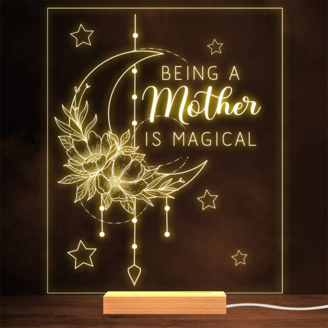 Magical Mother Moon Dream Catcher Mother's Day Personalised Gift Night Light - image 1