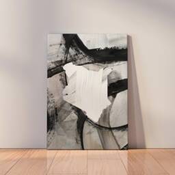Kenya Map - Black & Grey Abstract Painting Of Wall Art Print Traval Poster - thumbnail 3