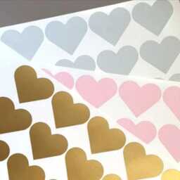 Vinyl Heart Wall Door Window Stickers, Removable Hearts Decals, Nursery Decor, Bedroom Girls Cute Kids Playroom Decoration - thumbnail 1