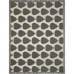 Art Deco Pineapple Fruit Print Woven Cotton Blankets - thumbnail 4