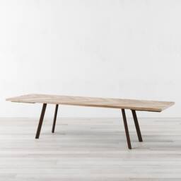 Prince Herringbone Extendable Natural Oak Dining Table - thumbnail 4