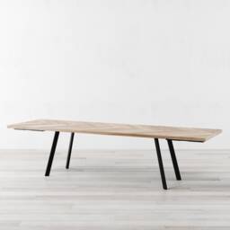 Prince Herringbone Extendable Natural Oak Dining Table - thumbnail 2