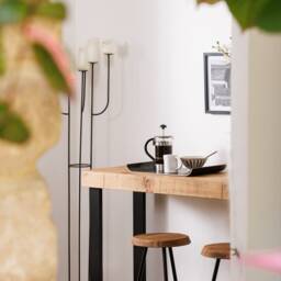 Boston Breakfast Bar Worktop Kitchen Table Stool Industrial Box Legs - thumbnail 3