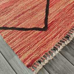 Nordic Runner Kilim Rug, Modern Artisan Scandinavian Afghan Turkish Abstract Art Wool Rug 197x68 cm - thumbnail 2