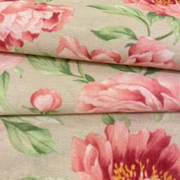 987. Handmade Salmon Flowers On Cream Cushion Cover, Various Sizes - thumbnail 3