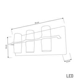 Black Metal & Acrylic Led Wall Sconce - Modern Bathroom Lighting - thumbnail 4