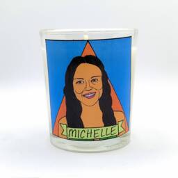 Michelle Rodriguez Glass Votive Candle // Lgbtq Altar - thumbnail 1