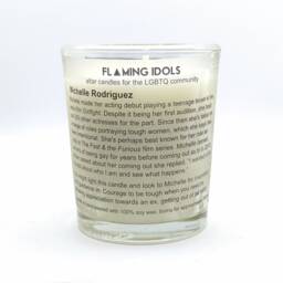 Michelle Rodriguez Glass Votive Candle // Lgbtq Altar - thumbnail 2