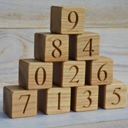 26 Wood English Alphabet Blocks & 10 Numbered Wooden 0-9, Abc Number Blocks, Baby Shower Gift Educational Toy - thumbnail 3