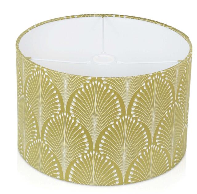 Handmade Gatsby Lampshade Olive Green Boudoir Shade With Metallic Thread - image 1