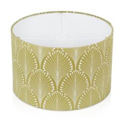 Handmade Gatsby Lampshade Olive Green Boudoir Shade With Metallic Thread - thumbnail 2