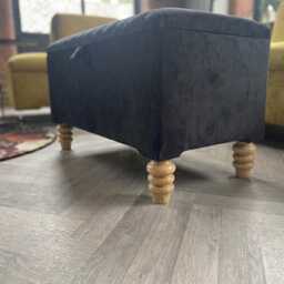 Handmade Luxurious Plush Velvet Ottoman Footstool Storage Box Bench Perfectly Designed For Bedroom - thumbnail 4