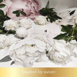 Name Wall Stickers Peony Floral Decals, Watercolor Art Girl Nursery, Flower New Trendy Removable Decals - thumbnail 4