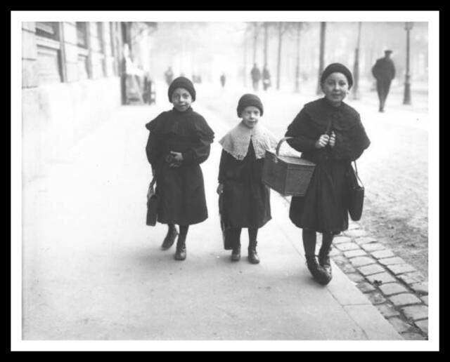 Vintage Historic Reproduction Photo French Children Unframed