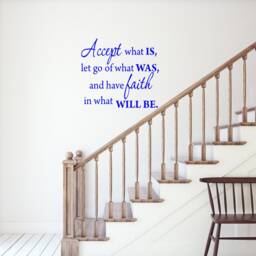 Motivational Quote Wall Decal - Accept, Let Go, Have Faith Vinyl Sticker Home Decor - Vwaq-1646 - thumbnail 3
