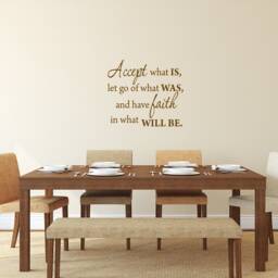 Motivational Quote Wall Decal - Accept, Let Go, Have Faith Vinyl Sticker Home Decor - Vwaq-1646 - thumbnail 2