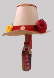 Novelty Lamp, Hat Conversation Piece, Mother's Day Gift For Mom, Her, Whimsical, Old-Fashioned, Vintage Look - thumbnail 1