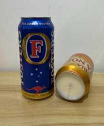 Fosters Beer Can Candle Handcrafted Vegan Soy Wax - 50+ Hour Burn - thumbnail 1