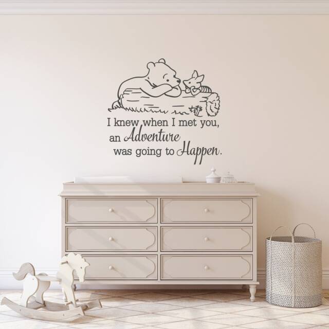 Adventure Quote Baby Wall Decal - Winnie The Pooh Nursery Decor P30 - image 1